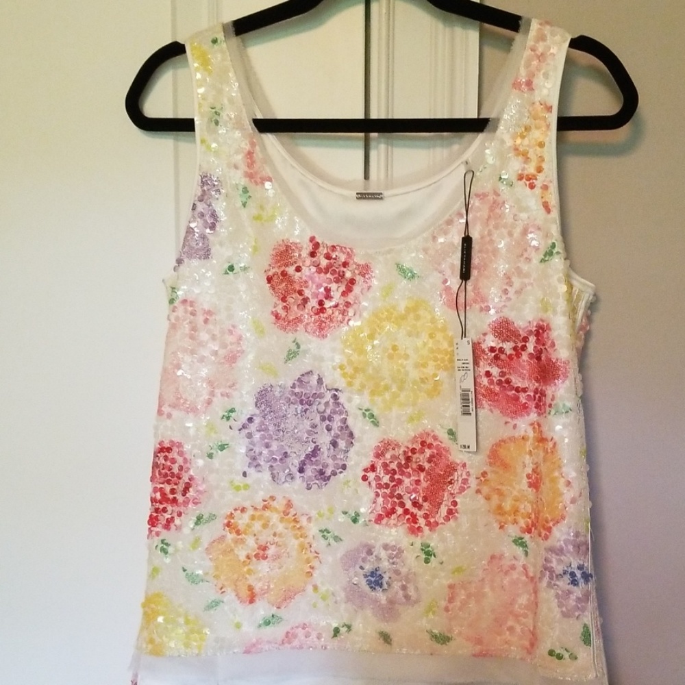 Gorgeous sequined tank from Elie Tahari.